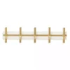 Hot Kirklands Home Gold and White 5-Hook Coat Rack
