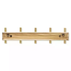 Hot Kirklands Home Gold and White 5-Hook Coat Rack
