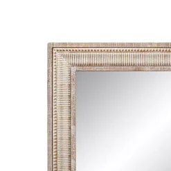 Kirklands Home Gold and White Washed Carved Frame Mirror