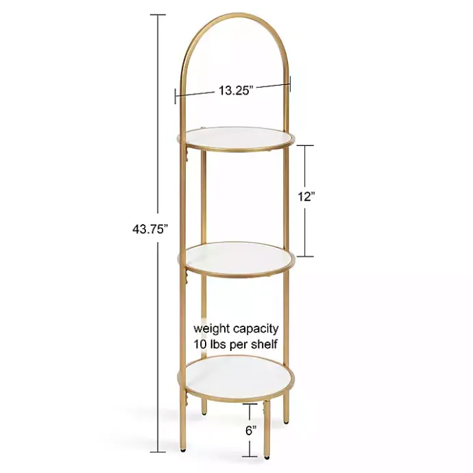 Best Kirklands Home Gold Arched 3-Tier Plant Stand