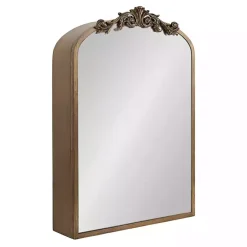 Kirklands Home Gold Arendahl Arched Mirror Jewelry Cabinet
