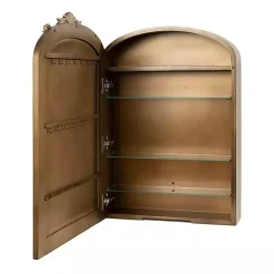Kirklands Home Gold Arendahl Arched Mirror Jewelry Cabinet