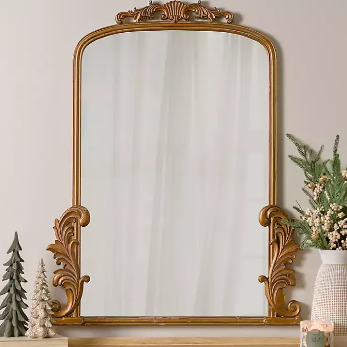 Hot Kirklands Home Gold Bordeaux Ornate Scroll Mirror