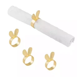 Online Kirklands Home Bunny Ear Napkin Rings, Set of 4 Gold