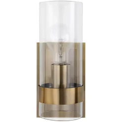 Online Kirklands Home Gold Cylinder Glass Shade Wall Sconce