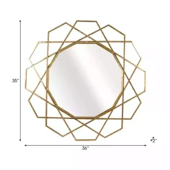 Sale Kirklands Home Gold Geometric Frame Wall Mirror