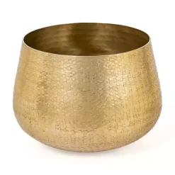 New Kirklands Home Hammered Metal Retta Planter Gold