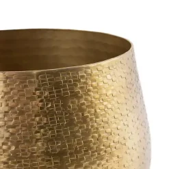 New Kirklands Home Hammered Metal Retta Planter Gold