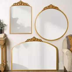 Hot Kirklands Home Gold Lana Ornate Round Wall Mirror