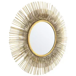 Online Kirklands Home Gold Layered Burst Frame Round Wall Mirror