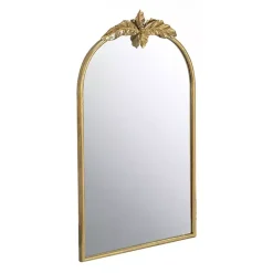 Hot Kirklands Home Gold Leaves Arched Wall Mirror, 24x36 in.