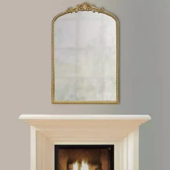 Discount Kirklands Home Gold Lilbeth Baroque Beaded Wall Mirror