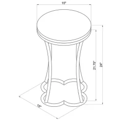 Outlet Kirklands Home Gold Metal and Capiz Shell Top Accent Table