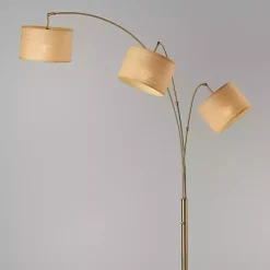 Online Kirklands Home Metal 3-Arm Arched Floor Lamp Gold