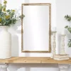 Online Kirklands Home Gold Metal Beaded Frame Wall Mirror