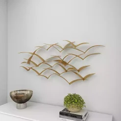 Hot Kirklands Home Metal Flock of Birds Wall Plaque Gold