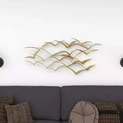 Hot Kirklands Home Metal Flock of Birds Wall Plaque Gold