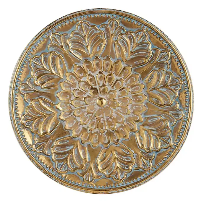 Hot Kirklands Home Metal Floral Embossed Wall Sculpture Gold
