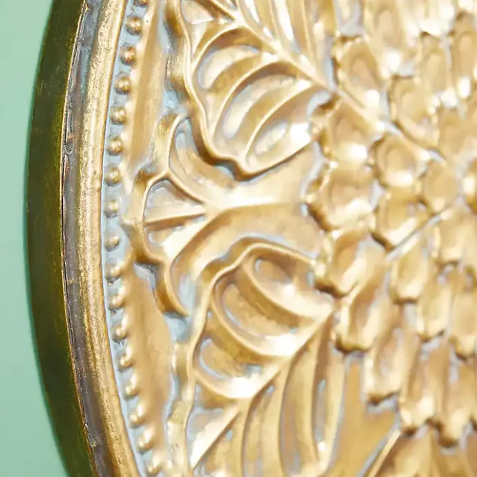 Hot Kirklands Home Metal Floral Embossed Wall Sculpture Gold