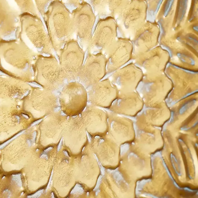 Hot Kirklands Home Metal Floral Embossed Wall Sculpture Gold