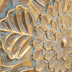 Hot Kirklands Home Metal Floral Embossed Wall Sculpture Gold