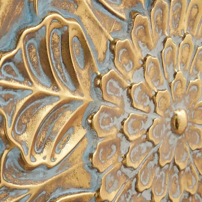 Hot Kirklands Home Metal Floral Embossed Wall Sculpture Gold