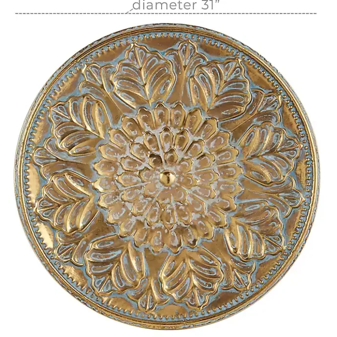 Hot Kirklands Home Metal Floral Embossed Wall Sculpture Gold