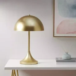 Hot Kirklands Home Metal 2-Light Dome Table Lamp Gold