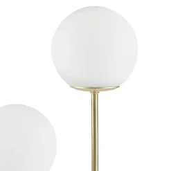 Clearance Kirklands Home Gold Metal 2-Light Zusa Modern Table Lamp White