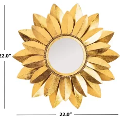 Kirklands Home Gold Metal Sunflower Wall Mirror