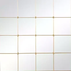 Outlet Kirklands Home Gold Metal Windowpane Wall Mirror