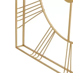 Sale Kirklands Home Minimal Square Open Face Clock Gold