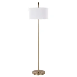 Outlet Kirklands Home Gold Modern Arch Floor Lamp White
