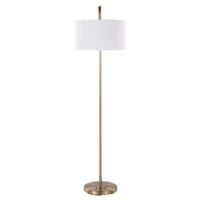 Outlet Kirklands Home Gold Modern Arch Floor Lamp White