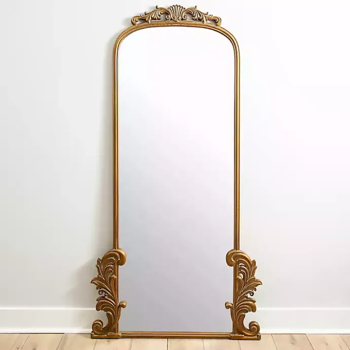 Online Kirklands Home Gold Ornate Scroll Bordeaux Leaner Mirror