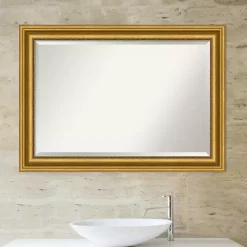 Outlet Kirklands Home Gold Patina Scalloped Frame Beveled Mirror