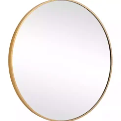Online Kirklands Home Round Simple Frame Medium Wall Mirror Gold