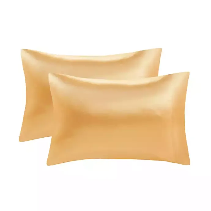 Best Kirklands Home Satin Standard 2-pc. Pillow Case Set Gold