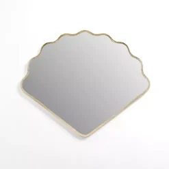 Hot Kirklands Home Gold Scalloped Seashell Wall Mirror