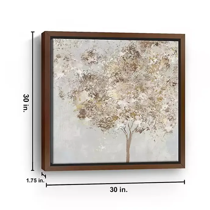 Discount Kirklands Home Gold Shimmering Tree Framed Canvas Art Print