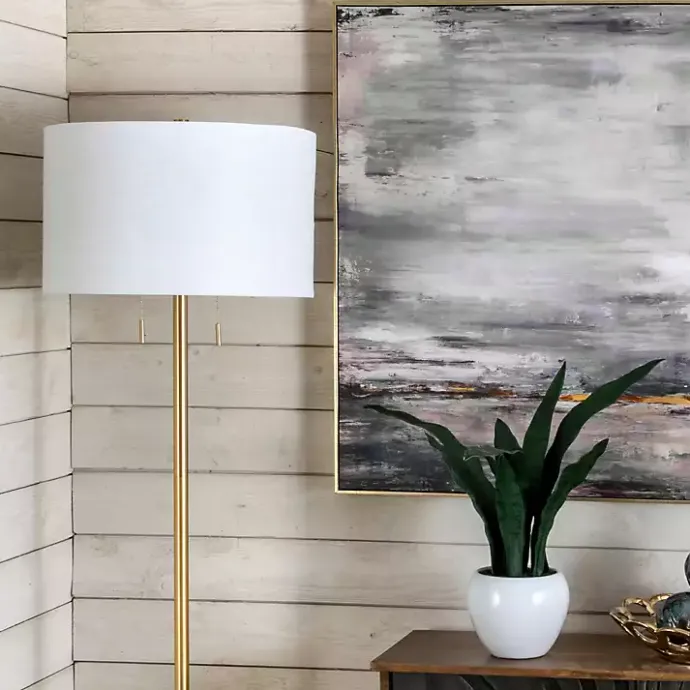 Best Kirklands Home Gold Sleek Modern Floor Lamp White