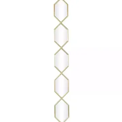 Best Kirklands Home Slim Stacked Hexagons Wall Mirror Gold