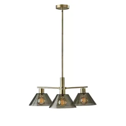 Kirklands Home Gold Smoked Glass Chandelier