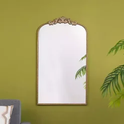 Discount Kirklands Home Gold Studded Scroll Arched Mirror, 42 in.
