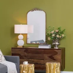 Discount Kirklands Home Gold Studded Scroll Arched Mirror, 42 in.