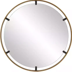 Online Kirklands Home Gold Suspended Round Wall Mirror