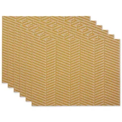 Discount Kirklands Home Textured Twill Weave Placemats, Set of 6 Gold