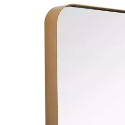 Best Kirklands Home Gold Thin Iron Frame Curved Corner Mirror