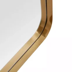 Best Kirklands Home Gold Thin Iron Frame Curved Corner Mirror