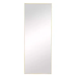 New Kirklands Home Gold Wood Rectangular Wall Mirror, 14x36 in.